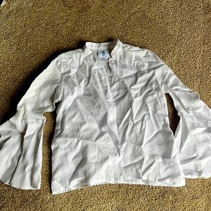 Womens white linen blouse